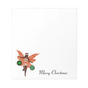 African American Christmas Fairy Notepad