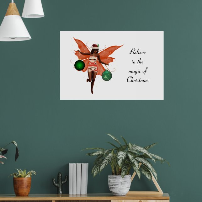 African American Christmas Fairy Poster (Living Room 1)
