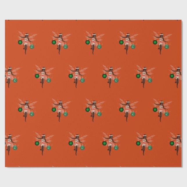 African American Christmas Fairy Wrapping Paper (Flat)