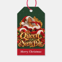 African American Christmas Gift Tags Mrs Claus