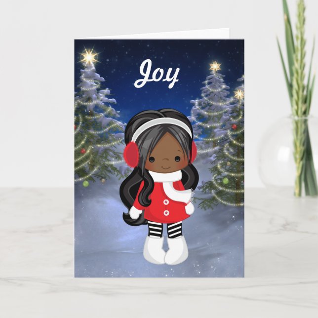 African American Christmas Greeting Card (Front)