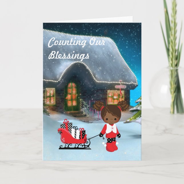 African American Christmas Greeting Card (Front)