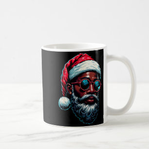 African American Christmas Pajama Xmas Afro Santa Coffee Mug