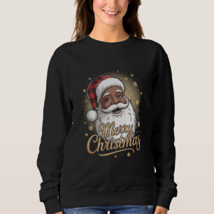 African American Christmas Pyjamas Santa Claus Sweatshirt