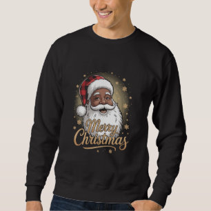 African American Christmas Pyjamas Santa Claus Sweatshirt