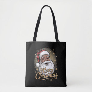 African American Christmas Pyjamas Santa Claus  Tote Bag