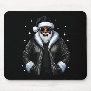 African American Christmas Xmas Afro Santa Claus  Mouse Mat