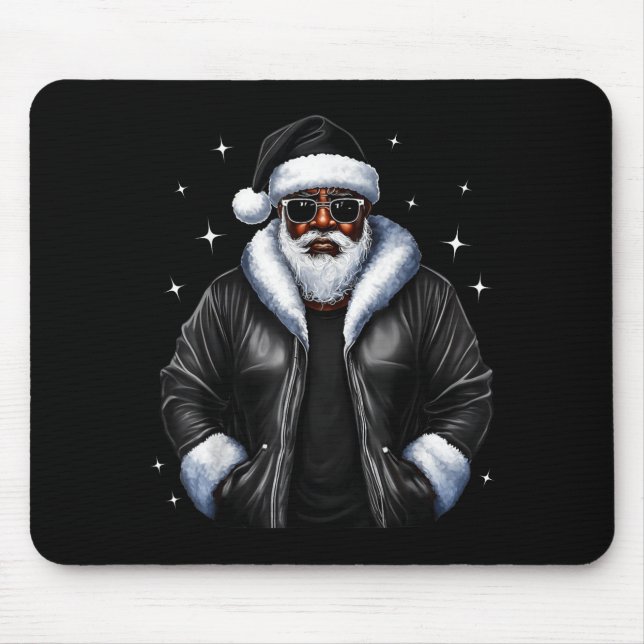 African American Christmas Xmas Afro Santa Claus  Mouse Mat (Front)