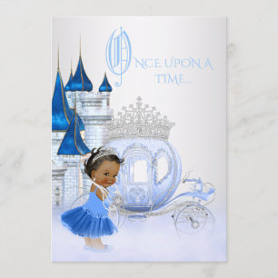 African American Cinderella Princess Birthday Invitation