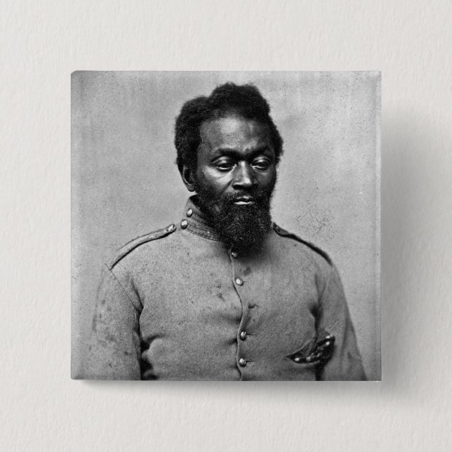 African American Civil War Soldier, 1861 15 Cm Square Badge (Front)