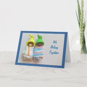 African-American Clay Babies; We Belong Together Card