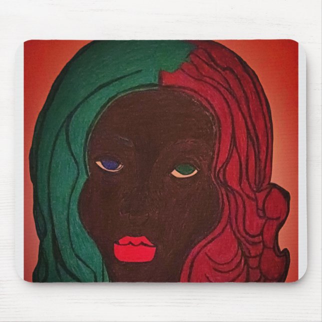 African American Colourful Art Mousepad (Front)