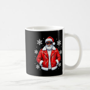 African American Cool Santa Claus Christmas Pajama Coffee Mug