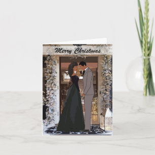 African American Couple Christmas Card