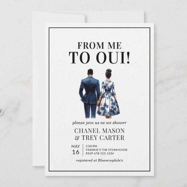 African American Couples Shower Invitation (Front)
