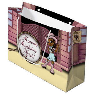 African American Cowgirl Large Gift Bag