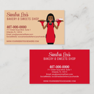 African American Cupcake Baker/Bakery Template Business Card