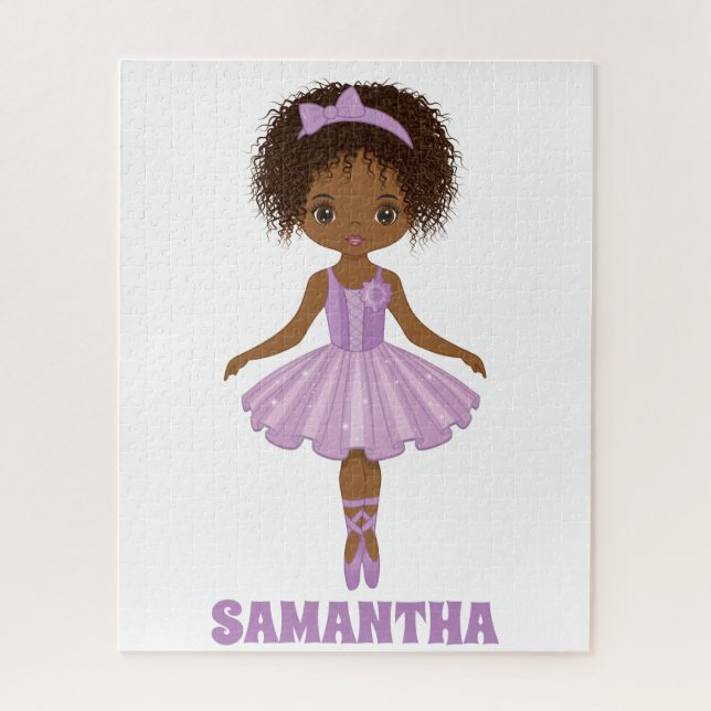  African American Cute Ballerina Jigsaw Puzzle (Vertical)