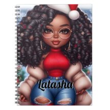 African American Cute Christmas woman