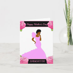 African American Daughter Mother's Day  Thank You  Card