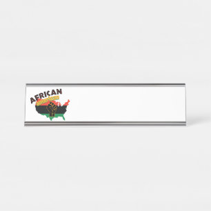African American Desk Name Plate