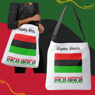 African American Diaspora Flag Black Personalised  Crossbody Bag