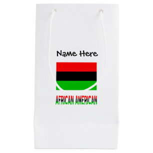 African American Diaspora Flag Black Personalised Small Gift Bag