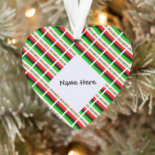 African American Diaspora Flag Black Personalizati Ornament