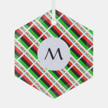 African American Diaspora Flag Tiled Initial