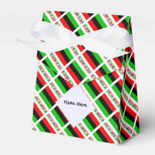 African American Diaspora Flag Tiled Personalised Favour Box