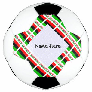 African American Diaspora Flag Tiled Personalised Football