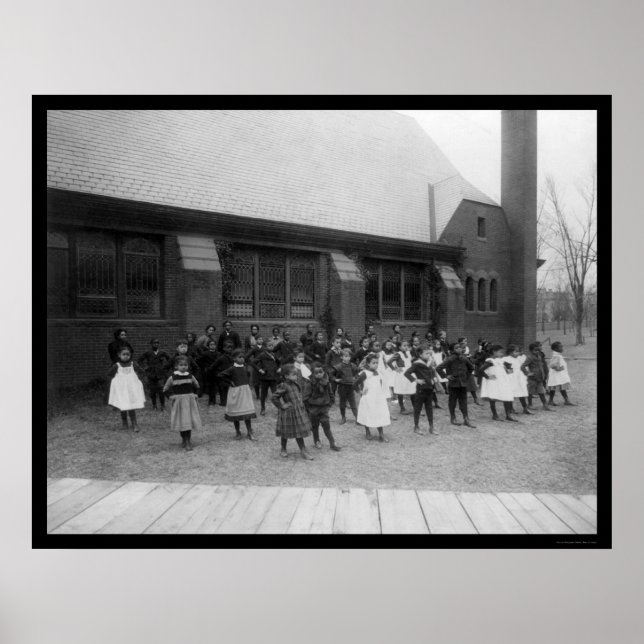 African American Elementary School Kids 1900 Poster (Front)