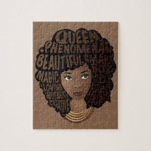 African American, Encouraging Women, Brown Jigsaw Puzzle