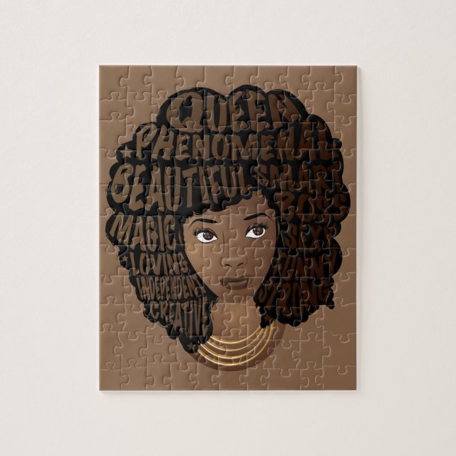African American, Encouraging Women, Brown Jigsaw Puzzle (Vertical)