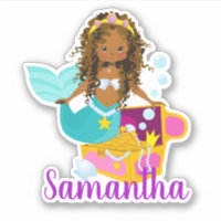 African American Ethnic Mermaid Personalised