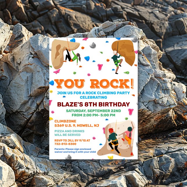 African American Ethnic Rock Climbing Invitation (Creator Uploaded)
