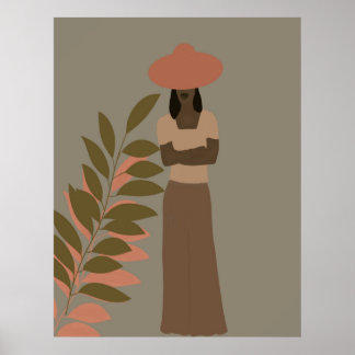 African American Faceless Abstract Woman Poster