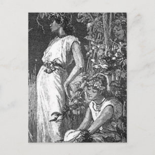 African American Fairies (Bridal Shower) Invitation Postcard