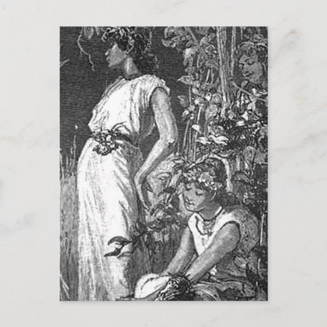 African American Fairies (Bridal Shower) Invitation Postcard (Front)