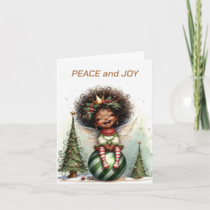 African American Fairy Christmas Card