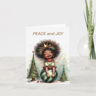 African American Fairy Christmas Card