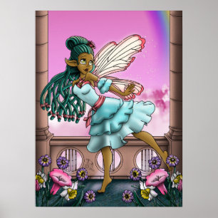 African American Fairy Poster