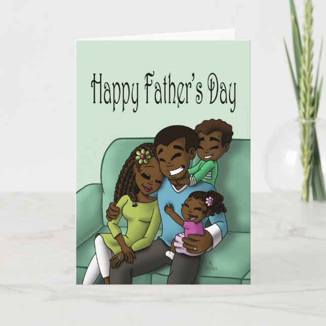 African American Family Father's Day Card (Front)