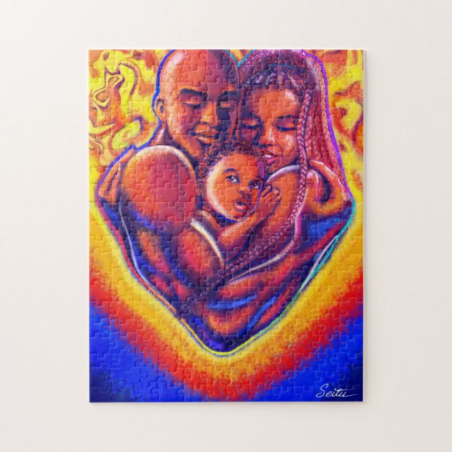 African American Family Jigsaw Puzzle (Vertical)