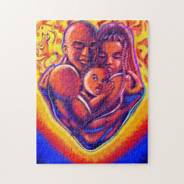 African American Family Jigsaw Puzzle (Vertical)
