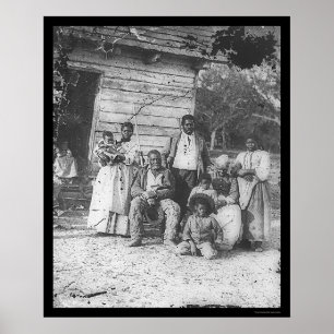 African American Family on Smith's Plantation 1862 Poster