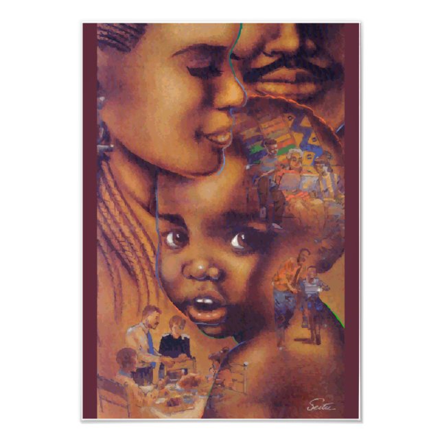 African American Family Photo Print (Front)