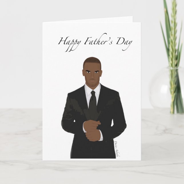 African American Father's Day Greeting Card (Front)