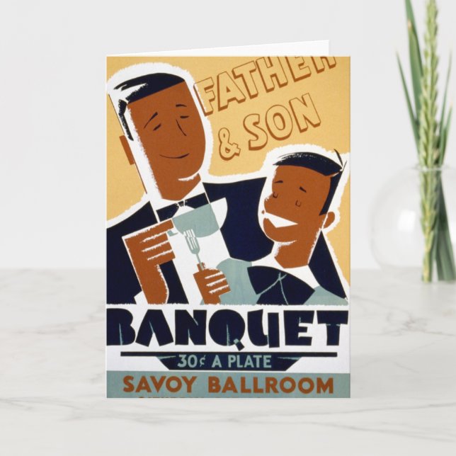 African American Father's Day & Son Banquet Card (Front)