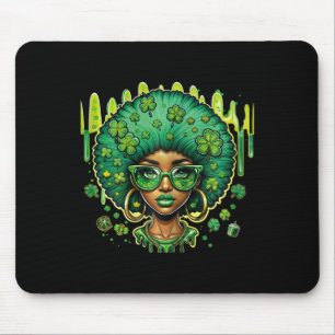 African American Female Leprechaun Black St Patric Mouse Mat